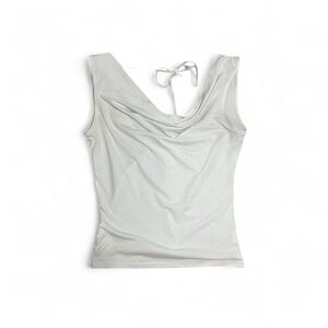 Over the shoulder ruched white top Size XS